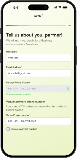 Partner app screenshot